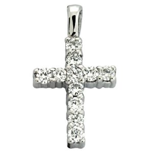 Diamond Cross Shared Prong Diamond Cross Shared Prong