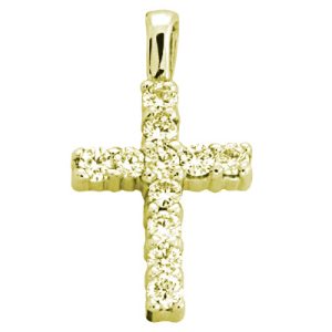 Diamond Cross Shared Prong Diamond Cross Shared Prong