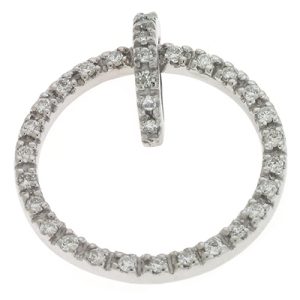 White Gold Circle Pendant White Gold Circle Pendant