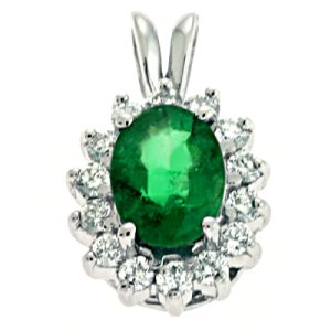 Emerald & Diamond Pendant Emerald & Diamond Pendant