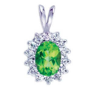 Peridot & Diamond Pendant Peridot & Diamond Pendant