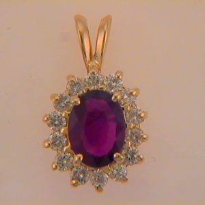 Ruby & Diamond Pendant Ruby & Diamond Pendant