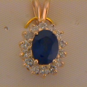 Sapphire & Diamond Pendant Sapphire & Diamond Pendant