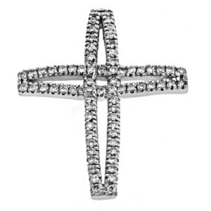 White Gold Diamond Cross White Gold Diamond Cross