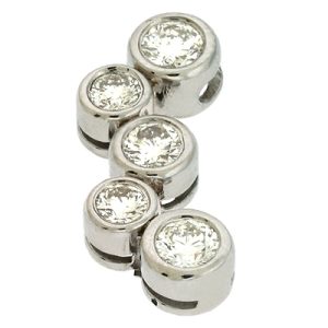 White Gold Bezels Pendant White Gold Bezels Pendant