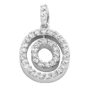 White Gold Diamond Pendant White Gold Diamond Pendant