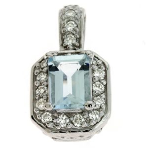 Aquamarine & Diamond Pendant Aquamarine & Diamond Pendant