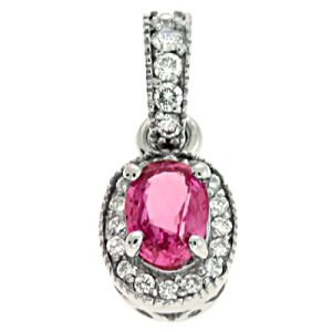 Pink Sapphire & Diamond Pendant Pink Sapphire & Diamond Pendant
