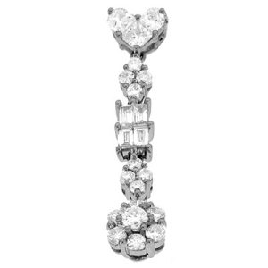White Gold Diamond Pendant White Gold Diamond Pendant