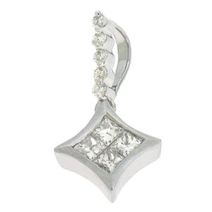 White Gold Diamond Pendant White Gold Diamond Pendant
