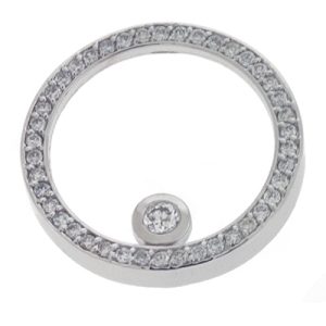 White Gold Circle Pendant White Gold Circle Pendant