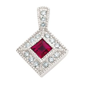 Ruby & Diamond Pendant Ruby & Diamond Pendant
