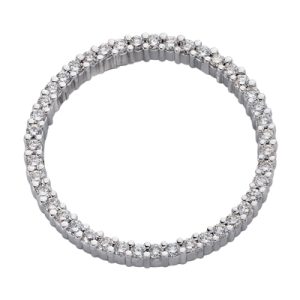 White Gold Circle Pendant 30mm White Gold Circle Pendant 30mm