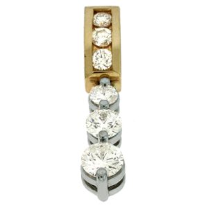 Yellow & White Gold Diamond Pendant Yellow & White Gold Diamond Pendant