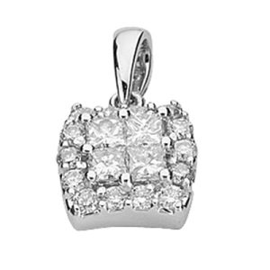White Gold Diamond Penadnt White Gold Diamond Penadnt