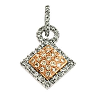 Rose & White Gold Diamond Pendant Rose & White Gold Diamond Pendant