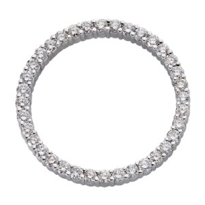 White Gold Circle Diamond Pendant White Gold Circle Diamond Pendant