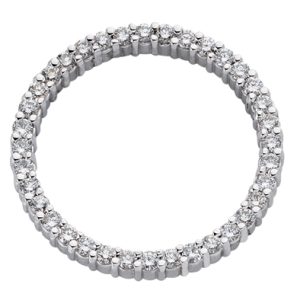 White Gold Circle Diamond Pendant 26mm White Gold Circle Diamond Pendant 26mm