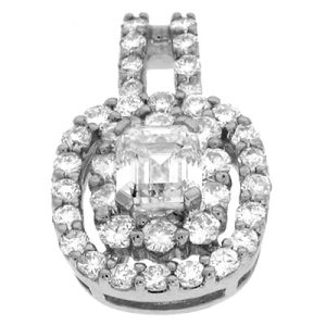 White Gold Diamond Pendant White Gold Diamond Pendant