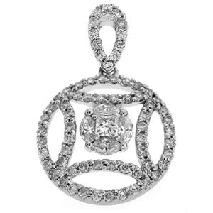 White Gold Diamond Pendant White Gold Diamond Pendant