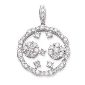 White Gold Diamond Pendant White Gold Diamond Pendant
