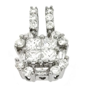 White Gold Diamond Pendant White Gold Diamond Pendant