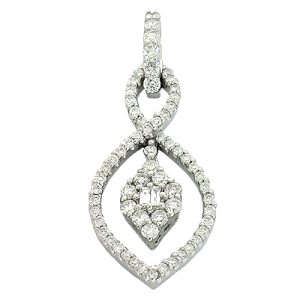 White Gold Diamond Pendant White Gold Diamond Pendant
