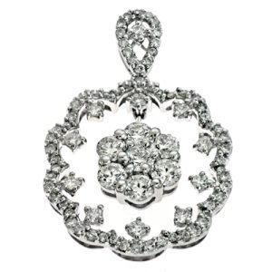 White Gold Diamond Pendant White Gold Diamond Pendant