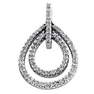 White Gold Diamond Pendant White Gold Diamond Pendant