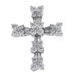 White Gold Cross Pendant White Gold Cross Pendant
