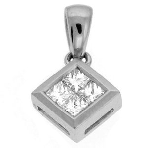 White Gold Diamond Pendant White Gold Diamond Pendant