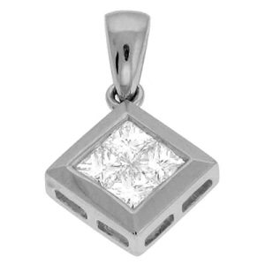 White Gold Diamond Pendant White Gold Diamond Pendant