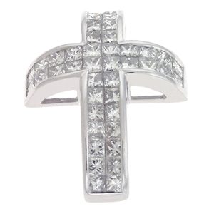 White Gold Cross Pendant White Gold Cross Pendant