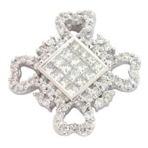 White Gold Diamond Pendant White Gold Diamond Pendant