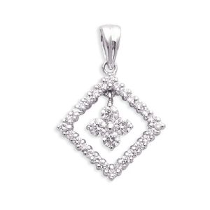 White Gold Diamond Pendant White Gold Diamond Pendant