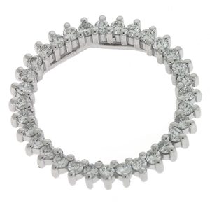 White Gold Three Prong Circle White Gold Three Prong Circle