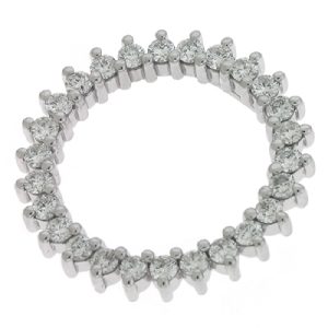 White Gold Three Prong Circle White Gold Three Prong Circle