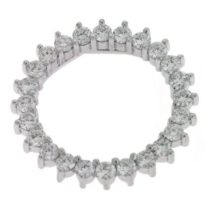 White Gold Three Prong Circle White Gold Three Prong Circle