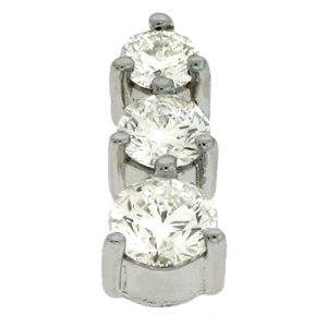 Three Stone Prong Charm Three Stone Prong Charm