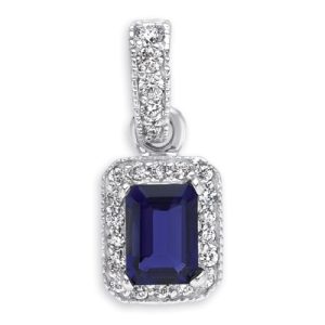 Iolite & Diamond Pendant Iolite & Diamond Pendant