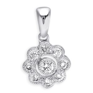 White Gold Diamond Pendant White Gold Diamond Pendant