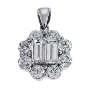 White Gold Diamond Pendant White Gold Diamond Pendant