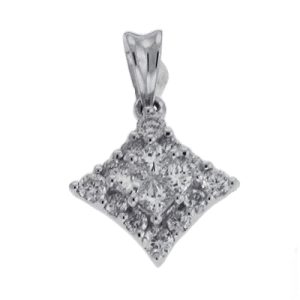 White Gold Diamond Pendant White Gold Diamond Pendant