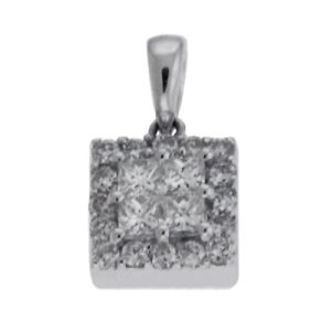 White Gold Diamond Pendant White Gold Diamond Pendant