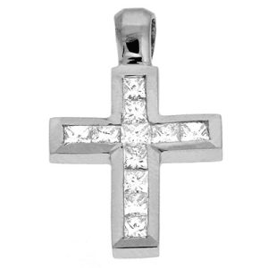 White Gold Cross Charm White Gold Cross Charm