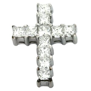 White Gold Cross Charm White Gold Cross Charm