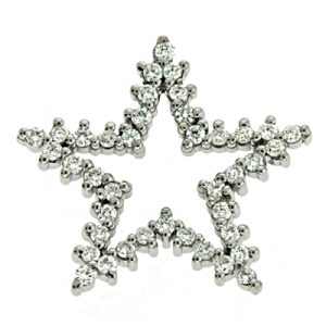 White Gold Star Charm White Gold Star Charm