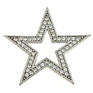 White Gold Star Charm White Gold Star Charm