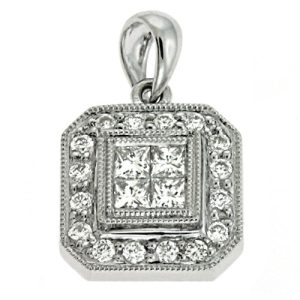 White Gold Diamond Pendant White Gold Diamond Pendant