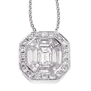 White Gold Diamond Pendant White Gold Diamond Pendant